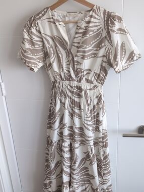 Made in Italy 100% Cotton Tiered Midi Dress M